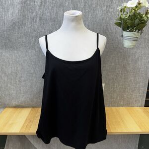 A.N.A Women's Black Camisole 3X Cotton Modal Spandex Adjustable Straps NWT